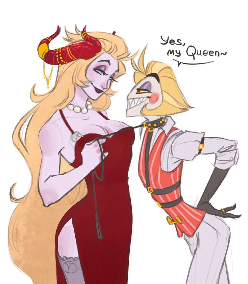 lucifer morningstar and lilith (hazbin hotel) drawn by hero_of_badass
