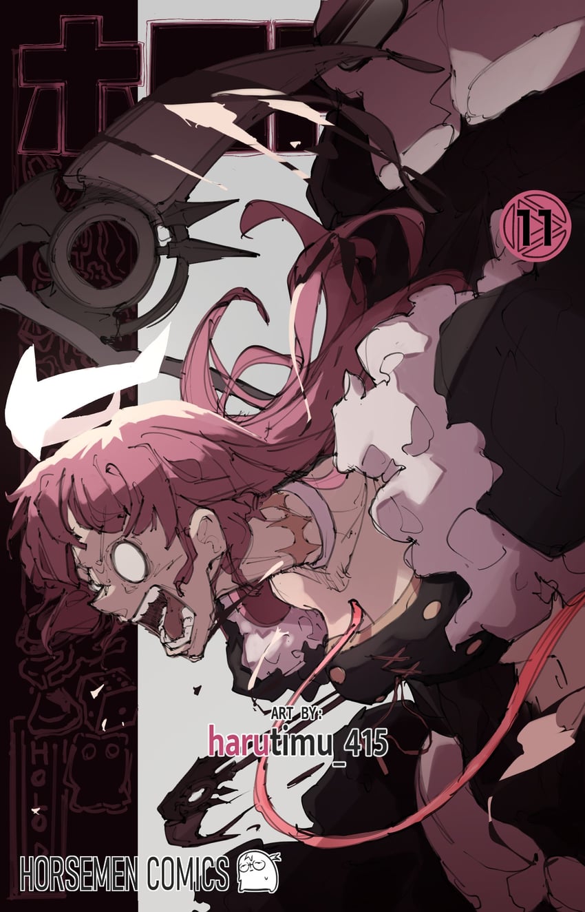 mori calliope (hololive and 2 more) drawn by harutimu