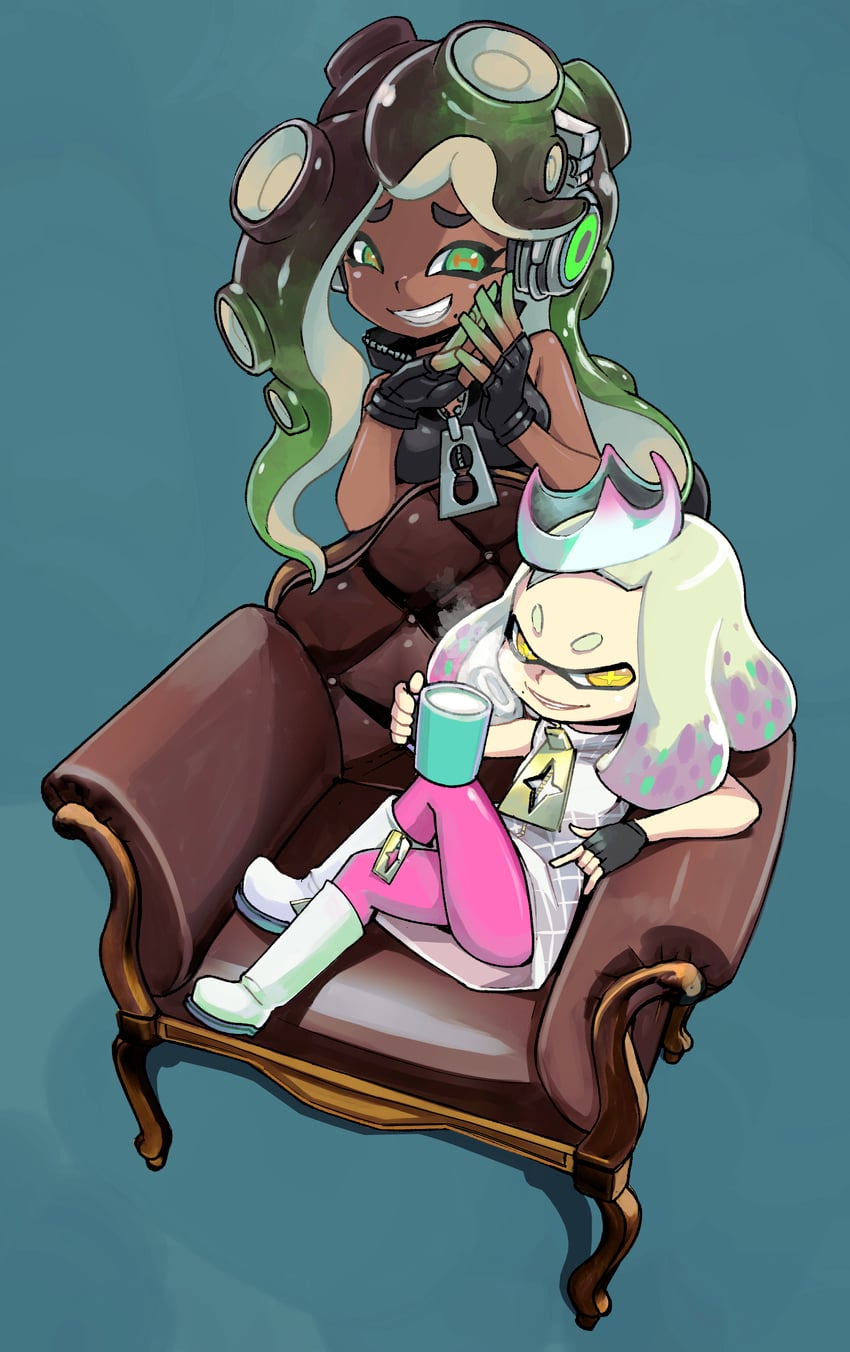 marina and pearl (splatoon and 1 more) drawn by muramasa_mikado