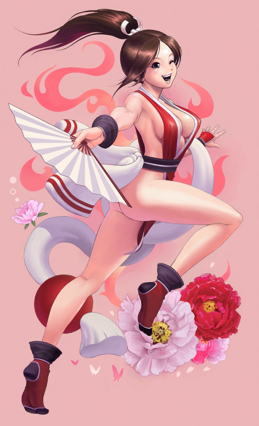shiranui mai (the king of fighters and 1 more) drawn by sakkan