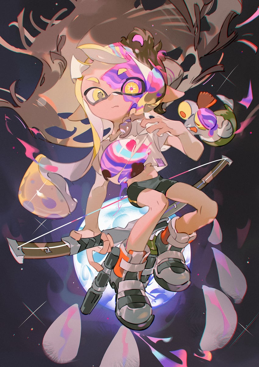 smallfry, agent 3, and veronika (splatoon and 1 more) drawn by towo_nita