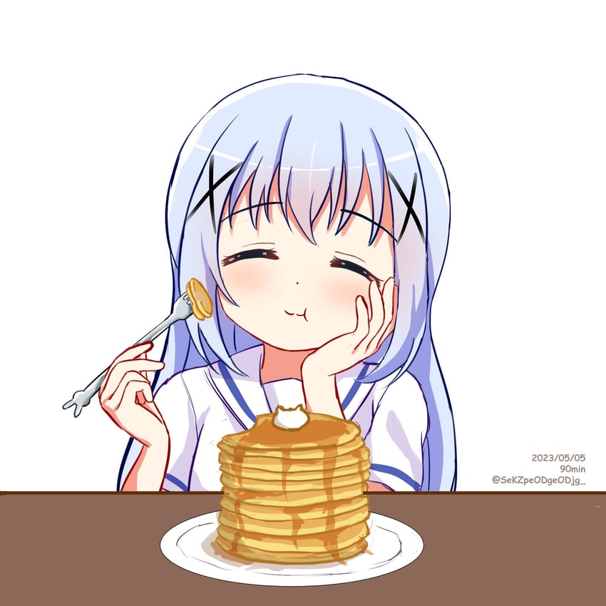 kafuu chino and tippy (gochuumon wa usagi desu ka?) drawn by darkpi_(sekzpeodgeodjg)