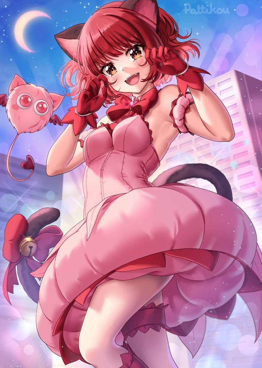 momomiya ichigo, mew ichigo, and masha (tokyo mew mew and 1 more) drawn by pattikou