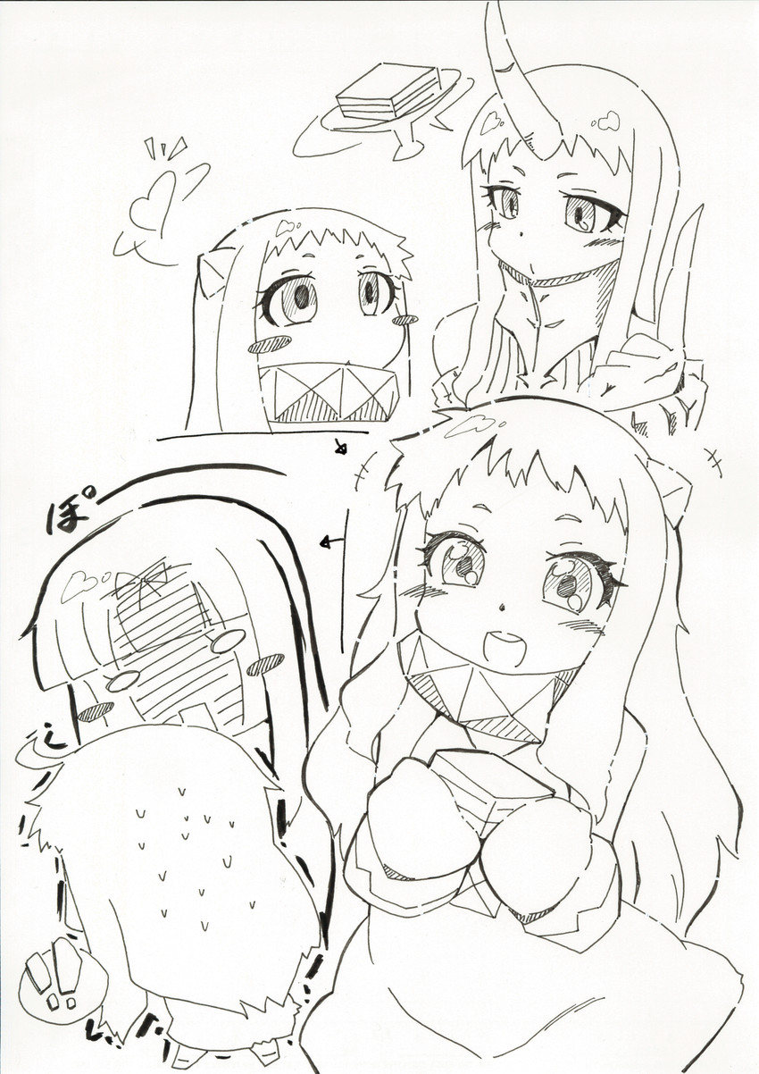 yuudachi, northern ocean princess, and seaport princess (kantai collection) drawn by tomuchida