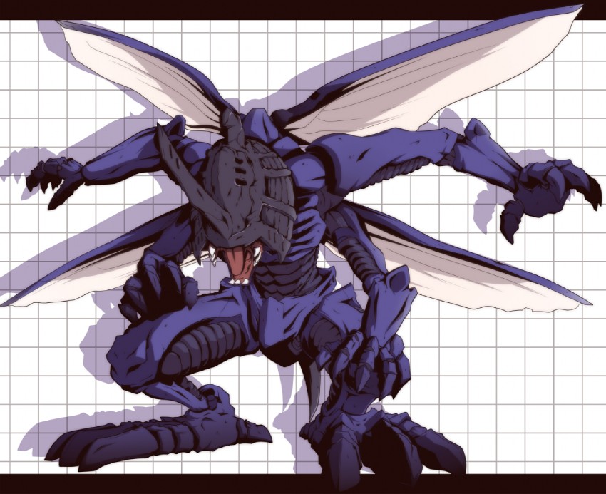 kabuterimon (digimon and 1 more) drawn by mori_no_kaeru