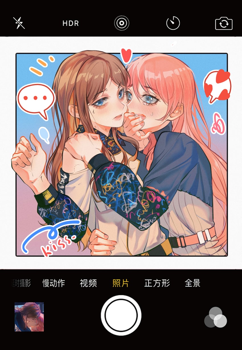 chihaya anon and nagasaki soyo (bang dream! and 1 more) drawn by cang_(akaga204)