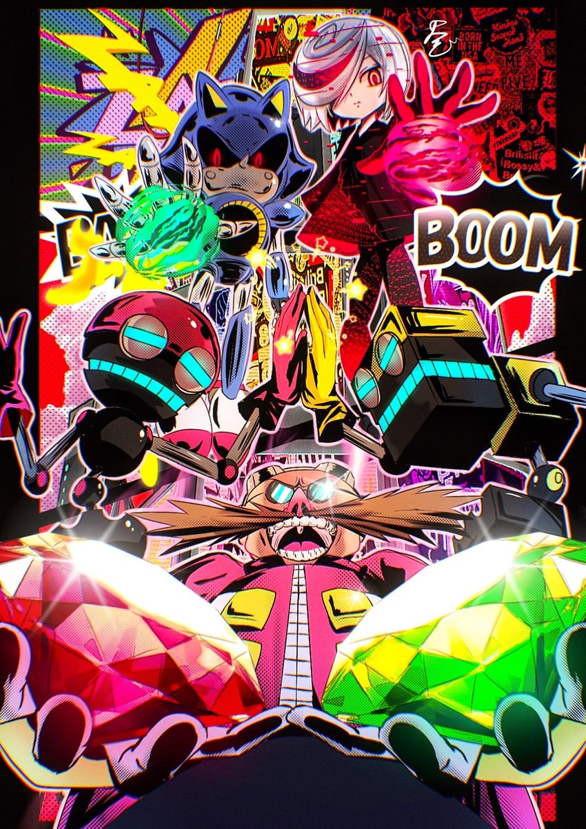 dr. eggman, metal sonic, sage, orbot, and cubot (sonic and 1 more) drawn by cang_she