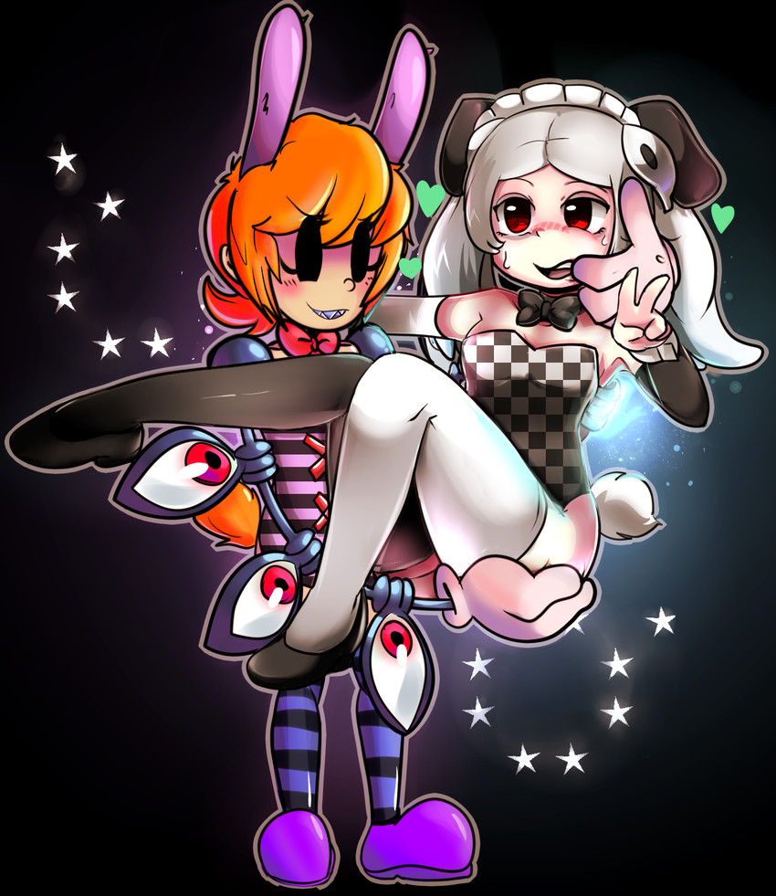 peacock and bloody marie (skullgirls) drawn by captain_kirb and magicalchan