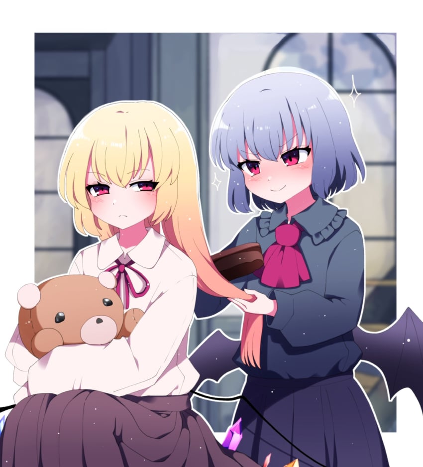 remilia scarlet and flandre scarlet (touhou) drawn by you_(noanoamoemoe)