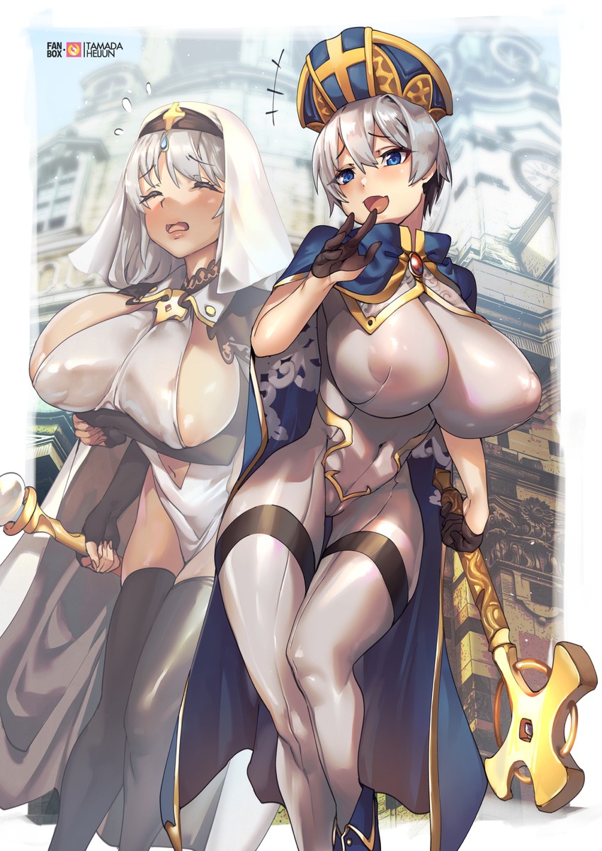 uzaki hana and uzaki tsuki (uzaki-chan wa asobitai!) drawn by tamada_heijun