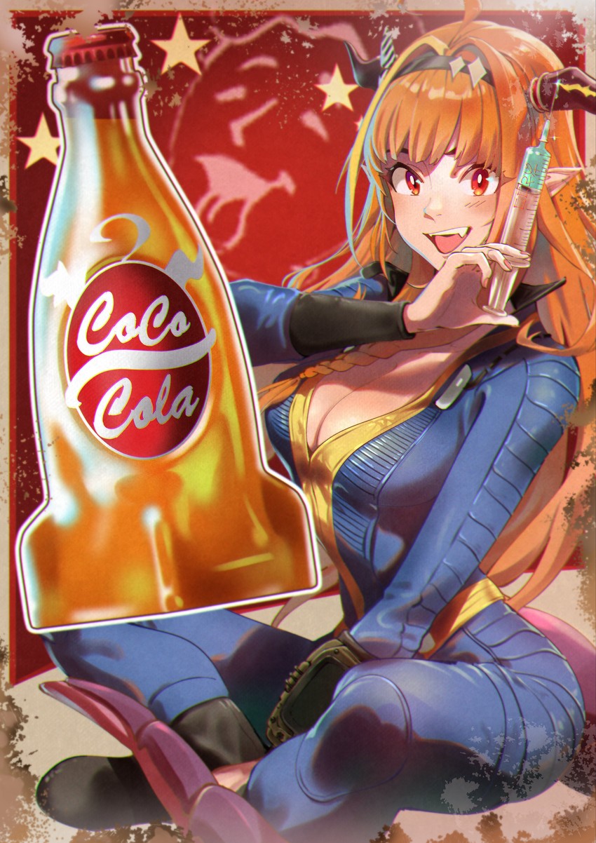 kiryu coco and vault boy (hololive and 3 more) drawn by sandal_master