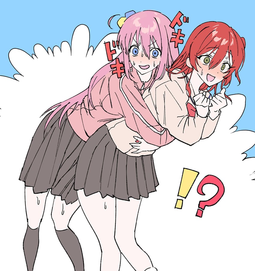 gotoh hitori and kita ikuyo (bocchi the rock!) drawn by bakemon_(pp_777_pp)