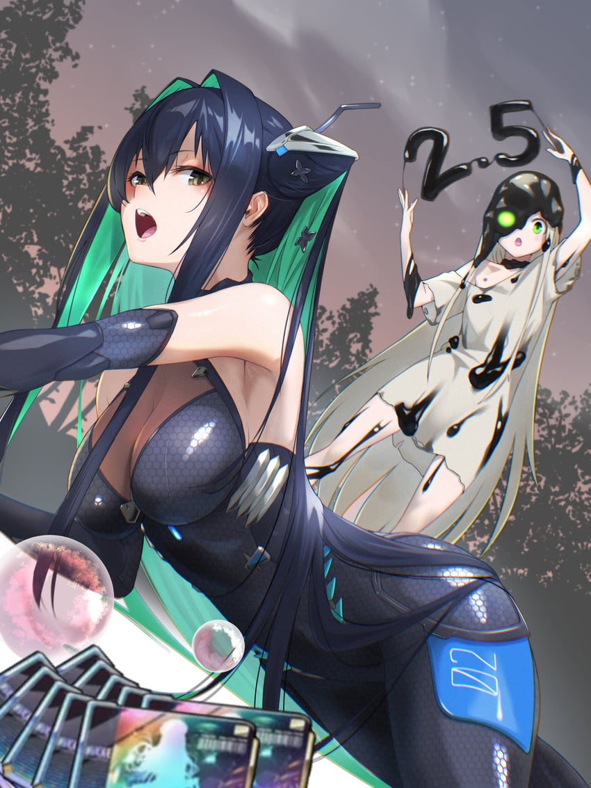 little mermaid and leviathan (goddess of victory: nikke) drawn by fune_(fune83ojj)