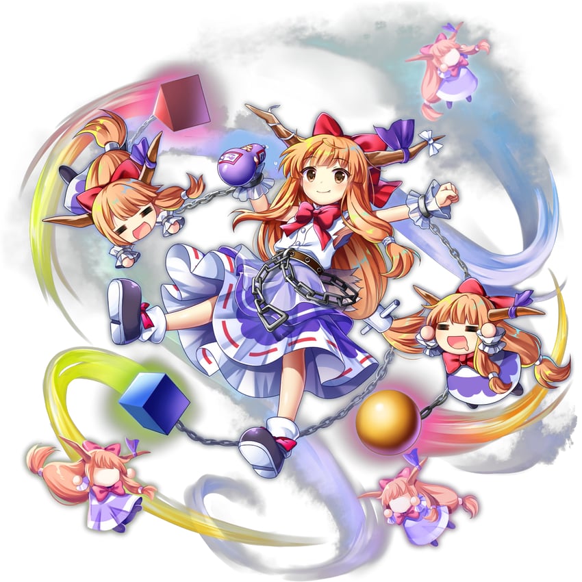 ibuki suika (touhou and 1 more) drawn by rotte_(1109)
