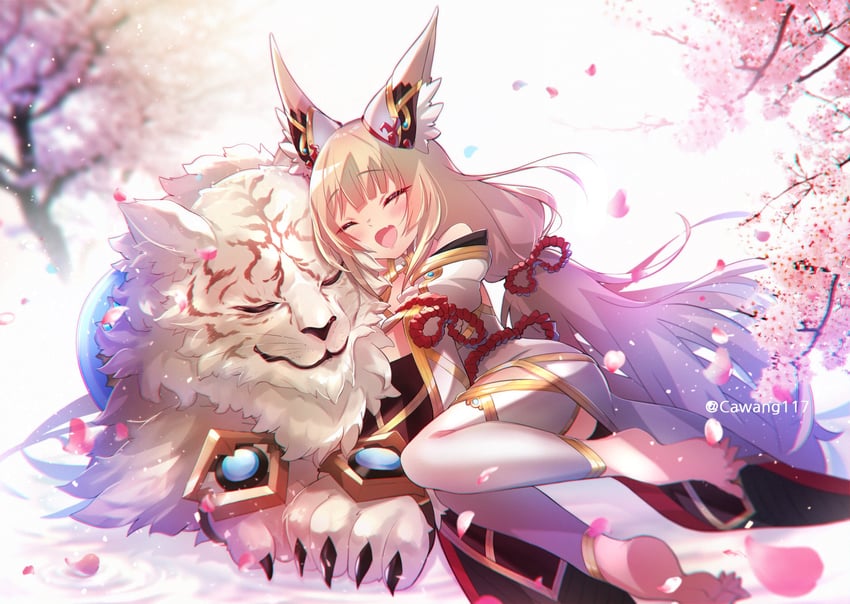 nia and dromarch (xenoblade chronicles and 1 more) drawn by cawang
