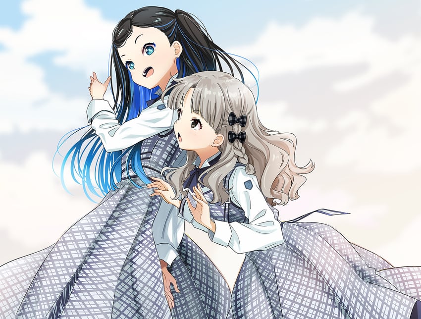nishiura sora and nagamine kaede (22/7) drawn by abe_kanari