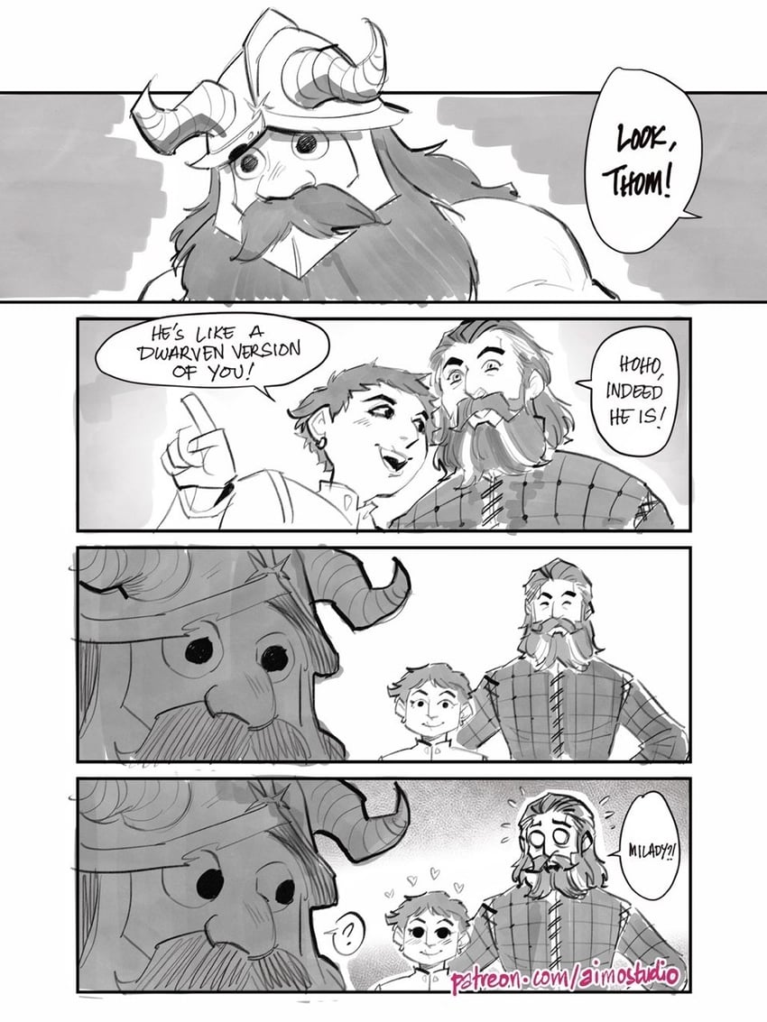 senshi and blackwall (dungeon meshi and 2 more) drawn by aimoahmed