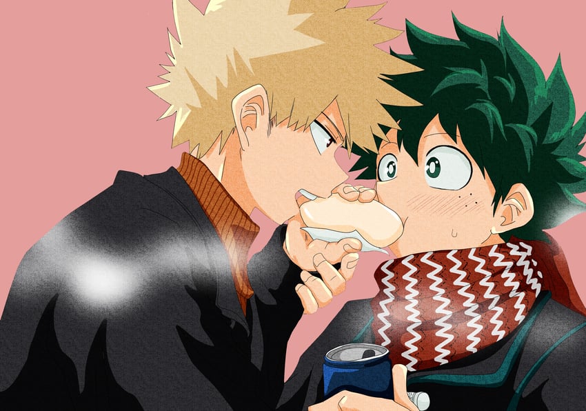 midoriya izuku and bakugou katsuki (boku no hero academia) drawn by no_control