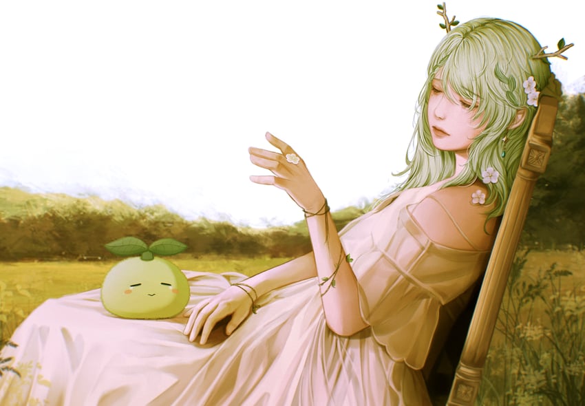 ceres fauna and sapling (hololive and 1 more) drawn by avocado2o2