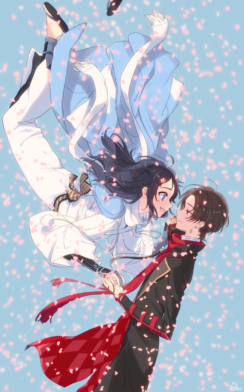 kashuu kiyomitsu and yamato-no-kami yasusada (touken ranbu) drawn by plico_(nicoma)
