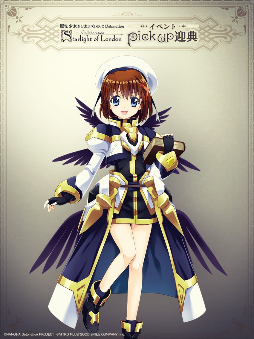 yagami hayate and tome of the night sky (lyrical nanoha and 2 more) drawn by fujima_takuya