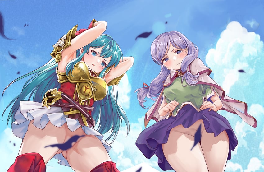 eirika and ilyana (fire emblem and 2 more) drawn by ru_roiroiro
