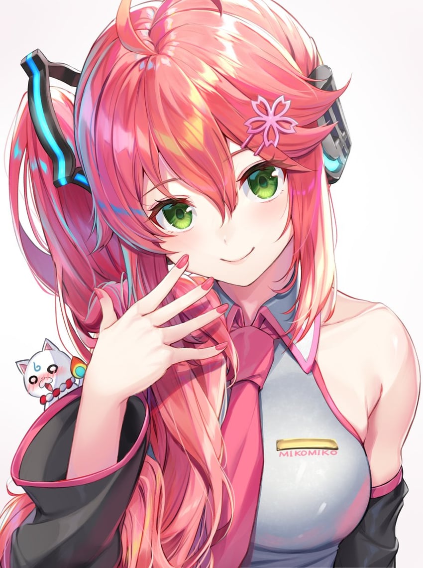 hatsune miku, sakura miko, and 35p (hololive and 1 more) drawn by gakuon_(gakuto)