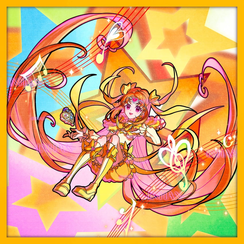 shirabe ako and cure muse (idolmaster and 3 more) drawn by inhan