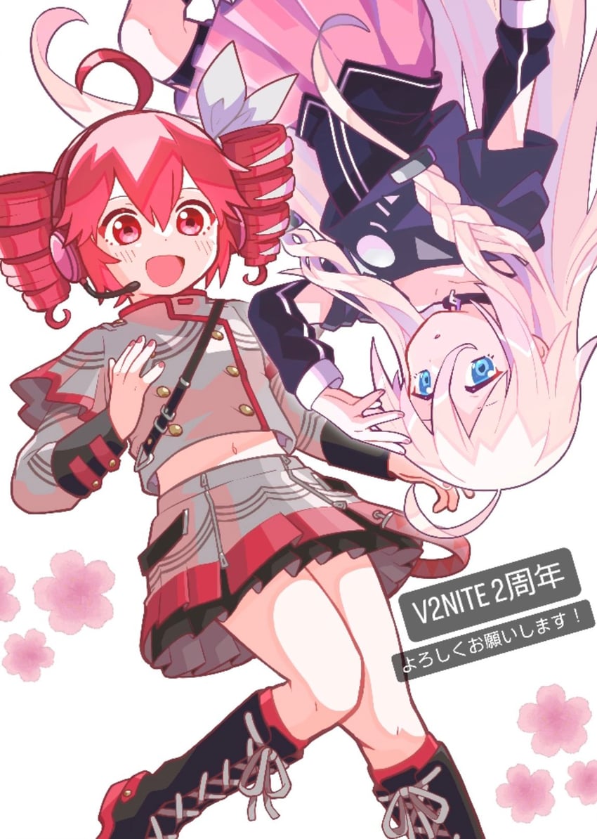 kasane teto and ia (vocaloid and 2 more) drawn by korosuke_(kr0sk)