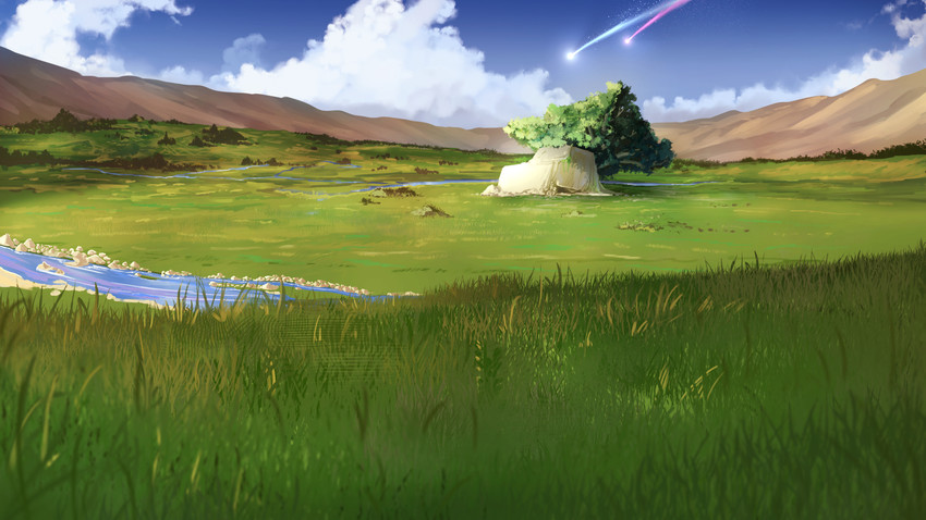 kimi no na wa. drawn by advarcher