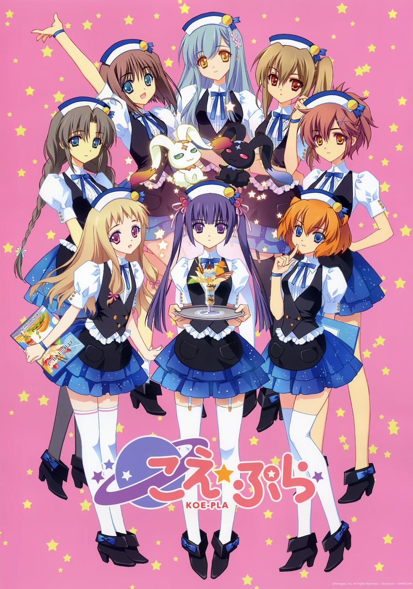matsushita karin, mochizuki kaho, sakurai ibuki, akiyama kotori, kurashina utaha, and 3 more (koe-pla) drawn by carnelian
