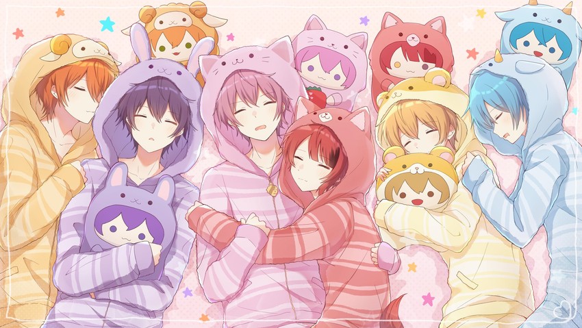 rinu, satomi, root, colon, jel, and 1 more (strawberry prince) drawn by mikumakun88
