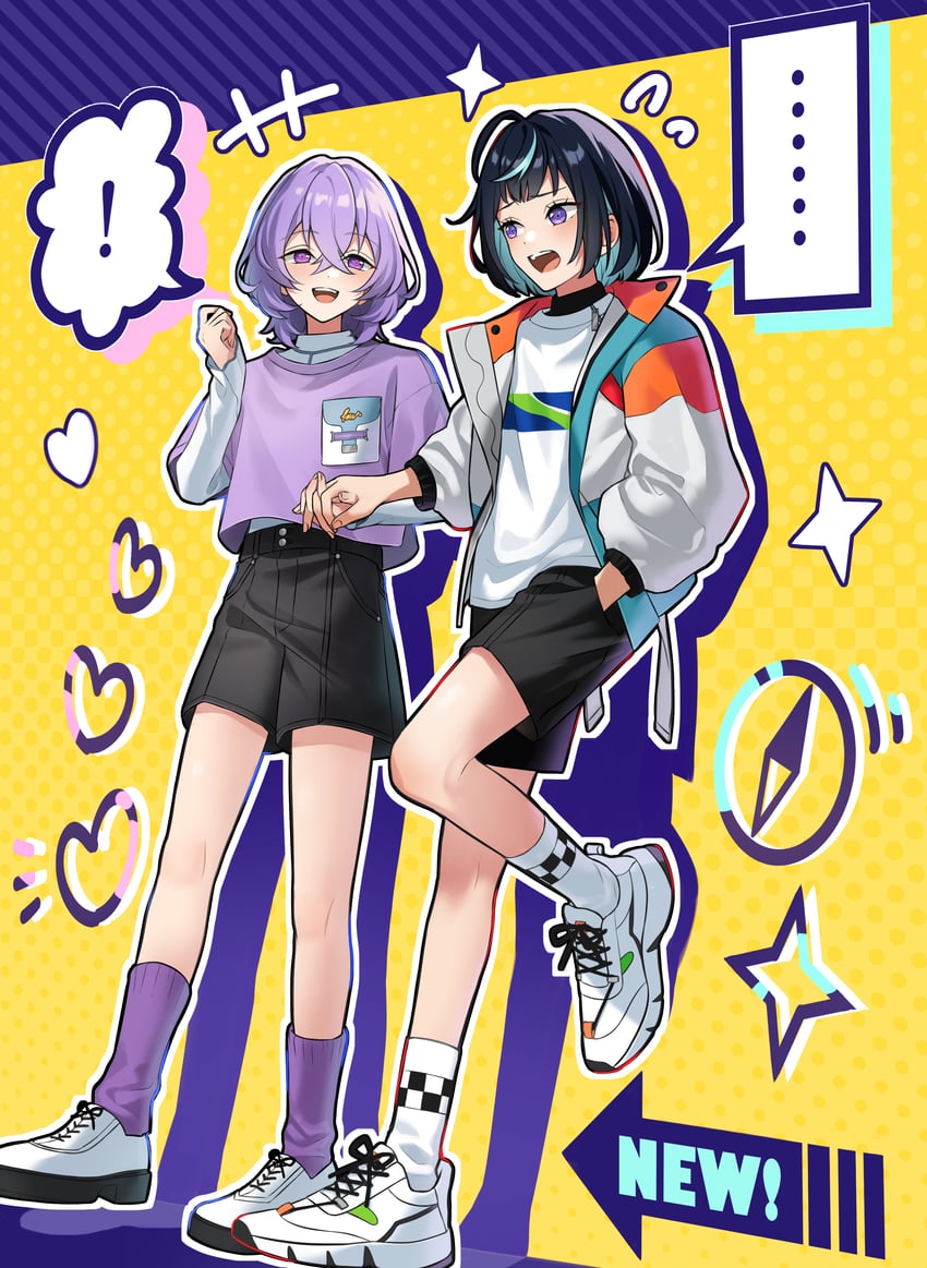 sagiri esu and hanamura fuyume (ensemble stars!) drawn by yoshio_tachi