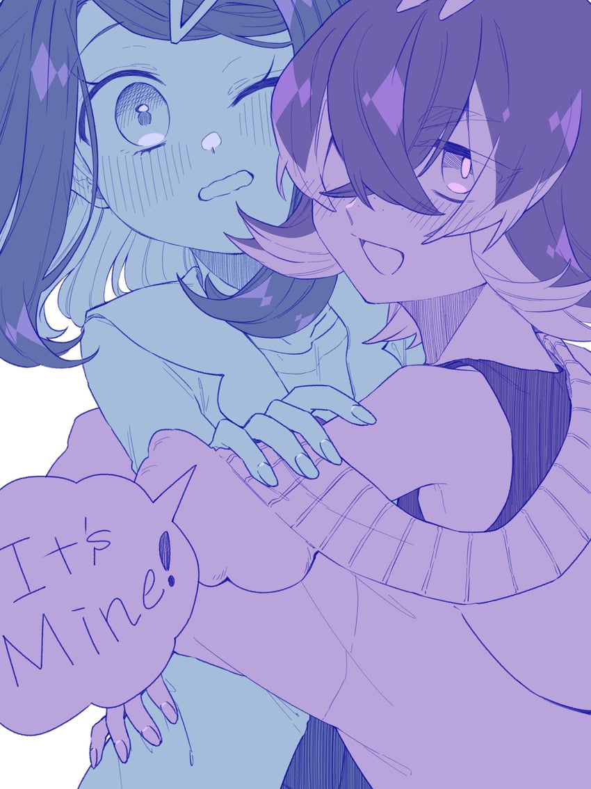 liko and dot (pokemon and 1 more) drawn by koruku_(tftkk_46)
