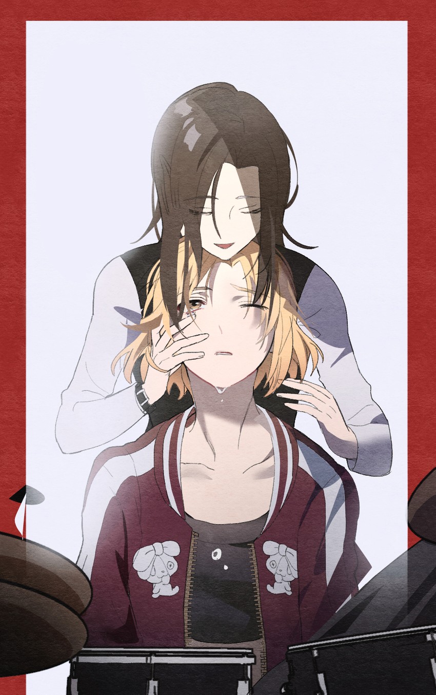 wakana rei and sato masuki (bang dream!) drawn by kongya