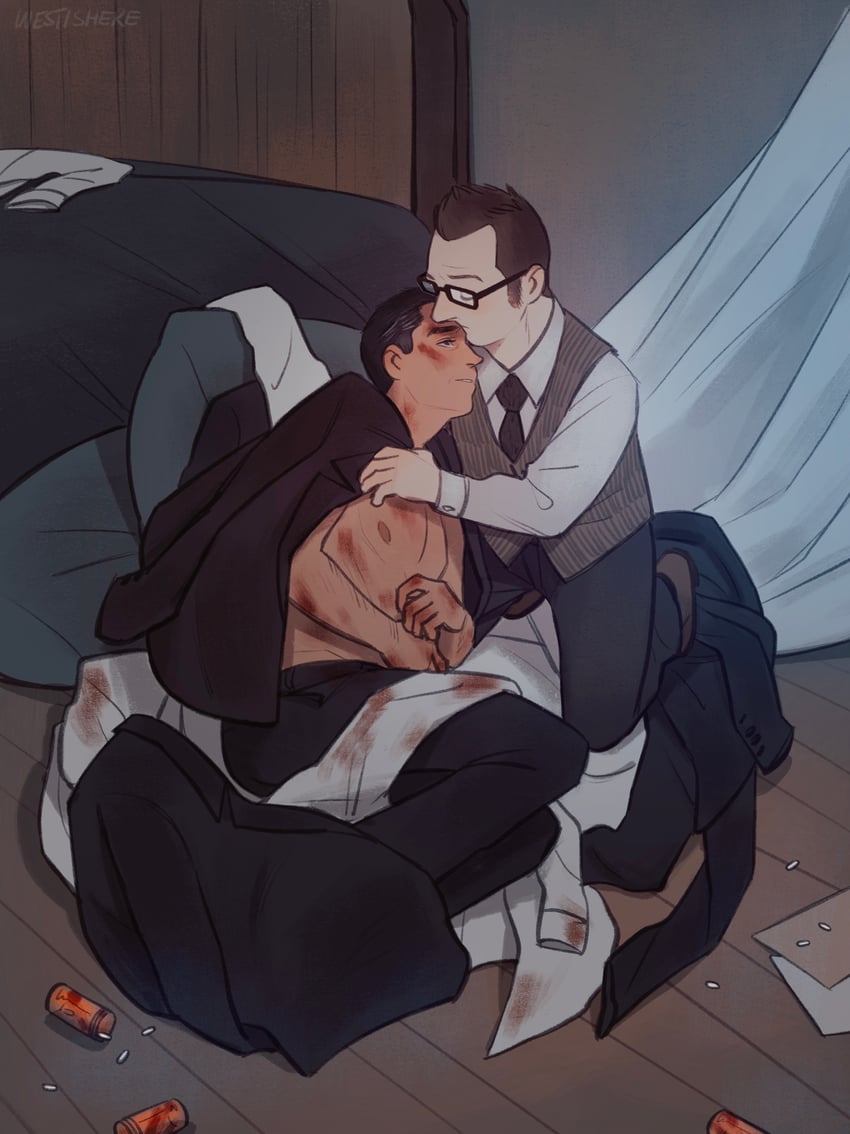 john reese and harold finch (person of interest) drawn by siusai