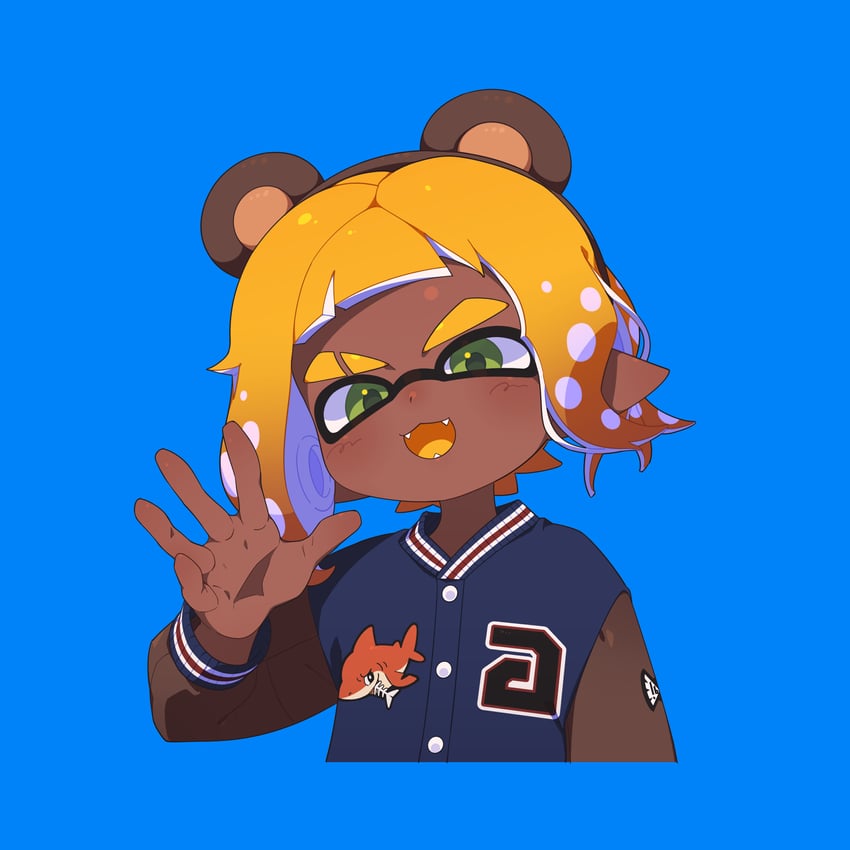 inkling player character and inkling boy (splatoon) drawn by surume01417