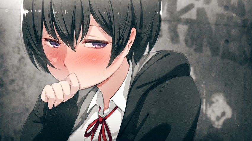 kurokami shorto-chan (original) drawn by kemuri_haku