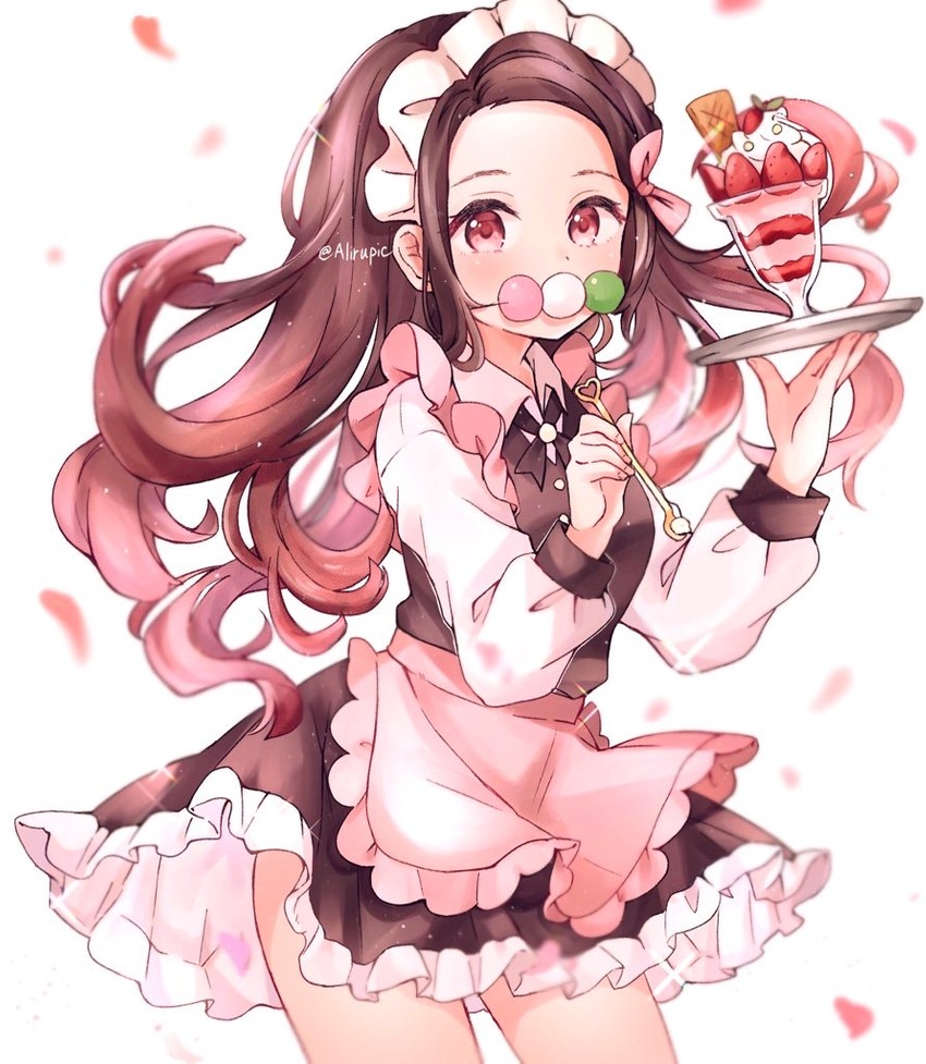 kamado nezuko (kimetsu no yaiba and 1 more) drawn by wata_ramune