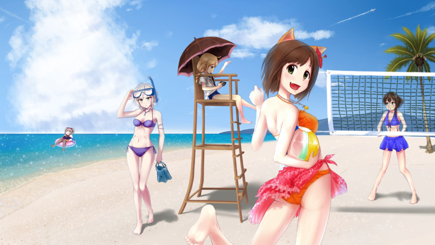shibuya rin, kanzaki ranko, futaba anzu, anastasia, and maekawa miku (idolmaster and 1 more) drawn by soruto