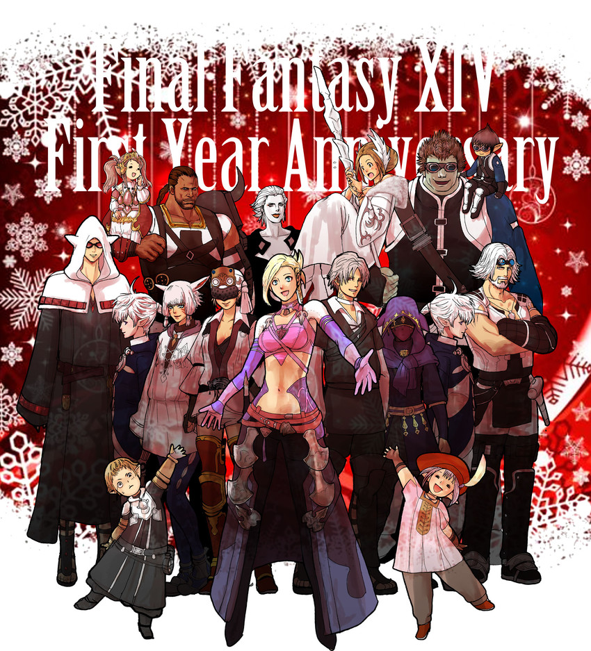 y'shtola rhul, alisaie leveilleur, alphinaud leveilleur, thancred waters, minfilia warde, and 12 more (final fantasy and 1 more) drawn by linco_sakano