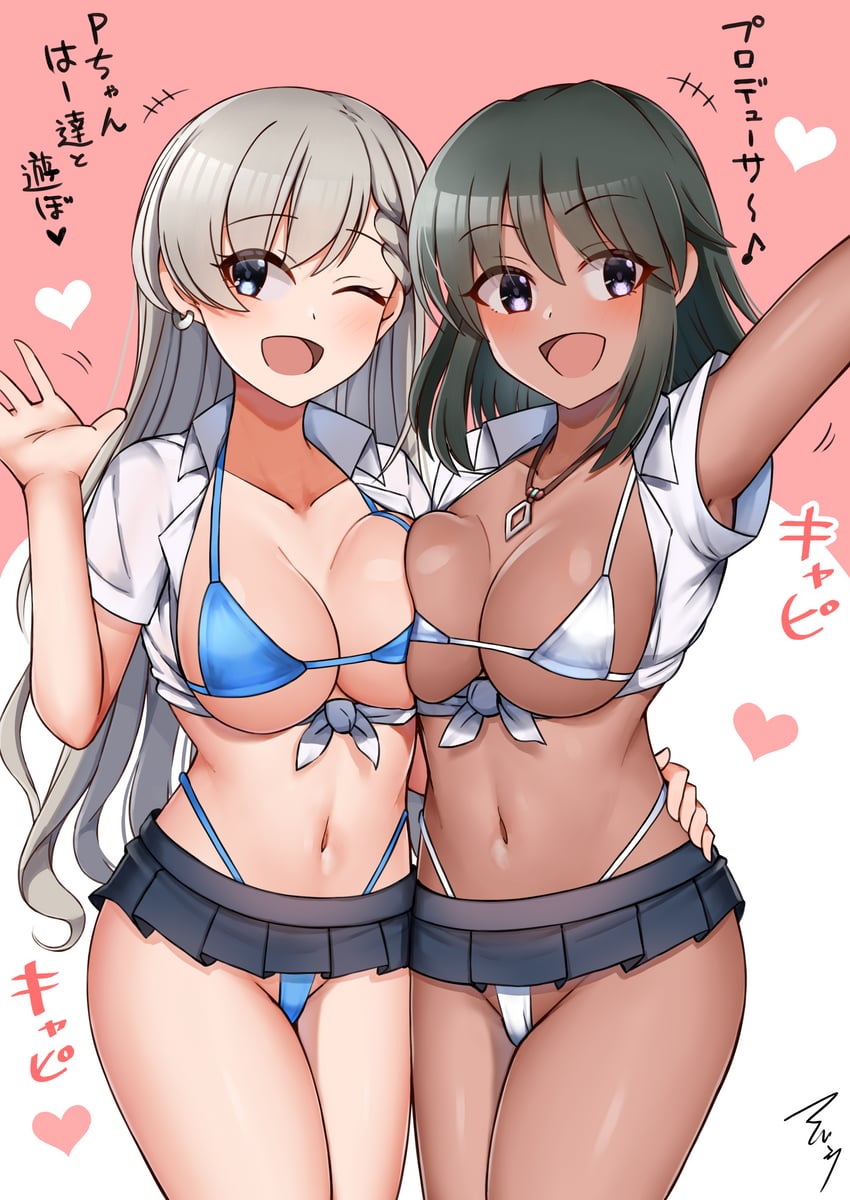 hisakawa hayate and natalia (idolmaster and 1 more) drawn by mabanna
