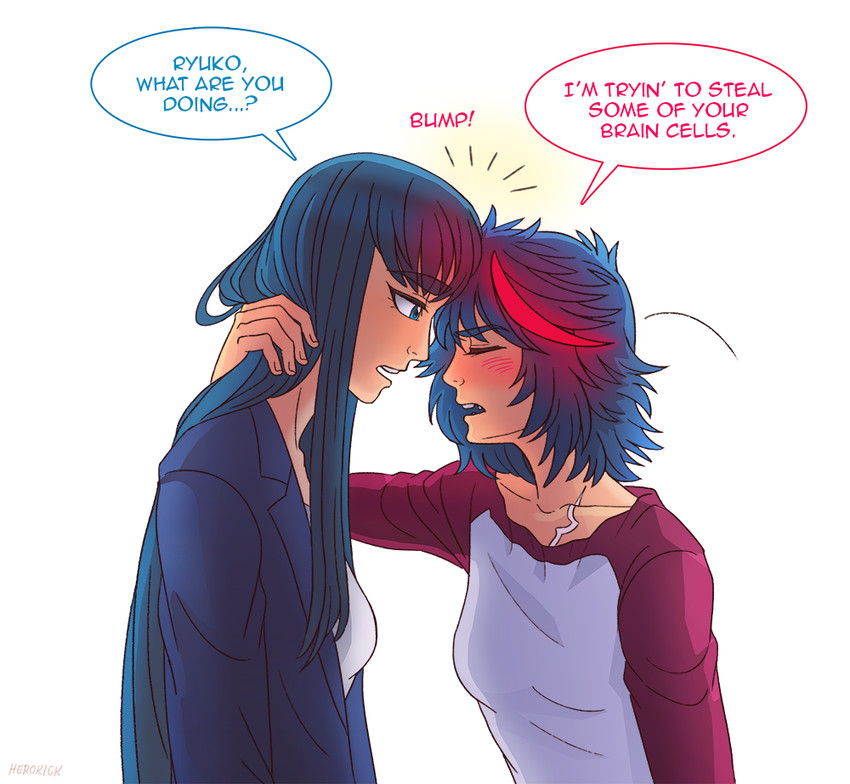 matoi ryuuko and kiryuuin satsuki (kill la kill) drawn by herokick