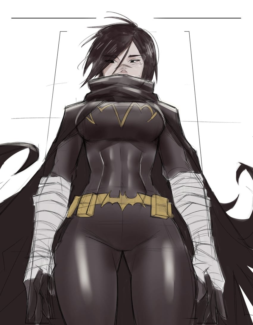 cassandra cain and black bat (dc comics and 1 more) drawn by rosetoya