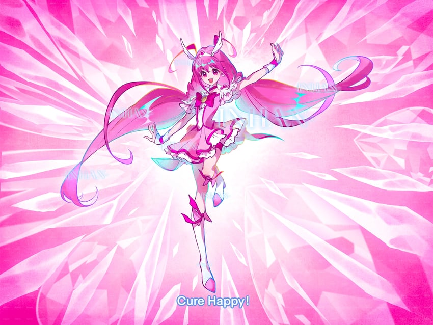 hoshizora miyuki and cure happy (precure and 1 more) drawn by inhan