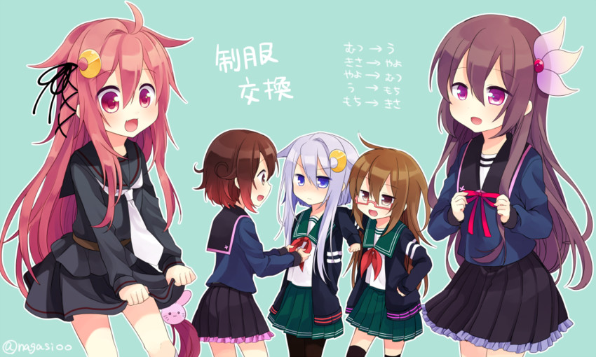 uzuki, mutsuki, kisaragi, yayoi, mochizuki, and 2 more (kantai collection) drawn by nagasioo