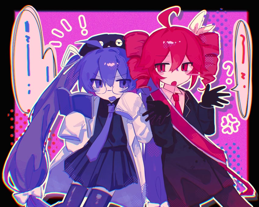 kasane teto and otomachi una (vocaloid and 3 more) drawn by inonn0133
