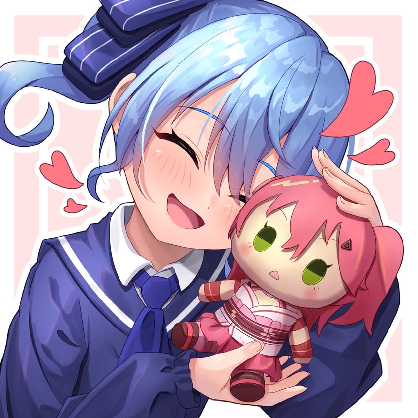 hoshimachi suisei and sakura miko (hololive) drawn by suzugame_lost