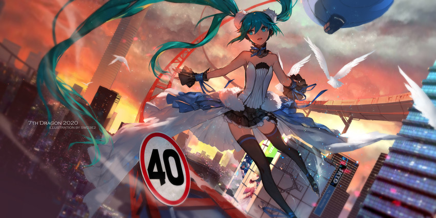 hatsune miku (vocaloid and 2 more) drawn by swd3e2