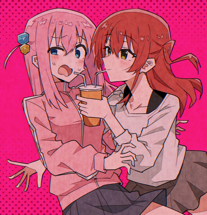 gotoh hitori and kita ikuyo (bocchi the rock!) drawn by toriyarou